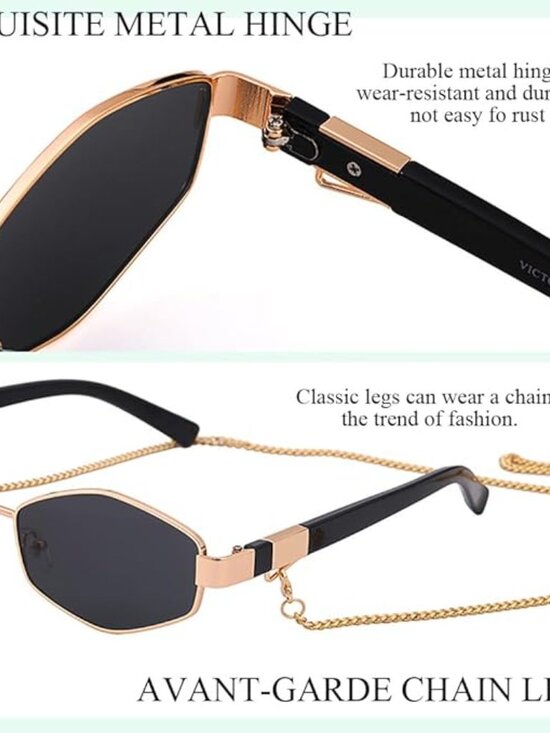 Sunglasses with Gold Chain main image 6